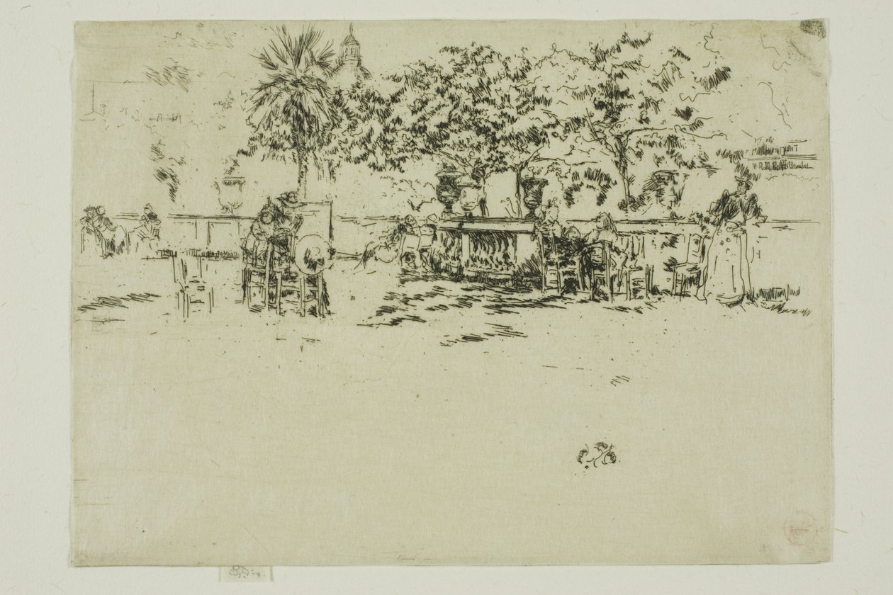 Küçük Teras, Lüksemburg Bahçeleri by James Abbott McNeill Whistler