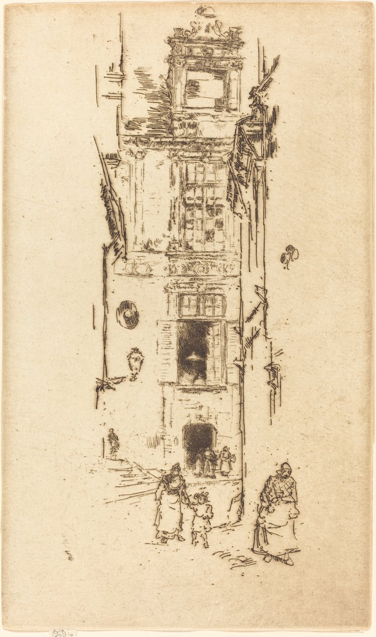 Belediye Binası, Loches by James Abbott McNeill Whistler
