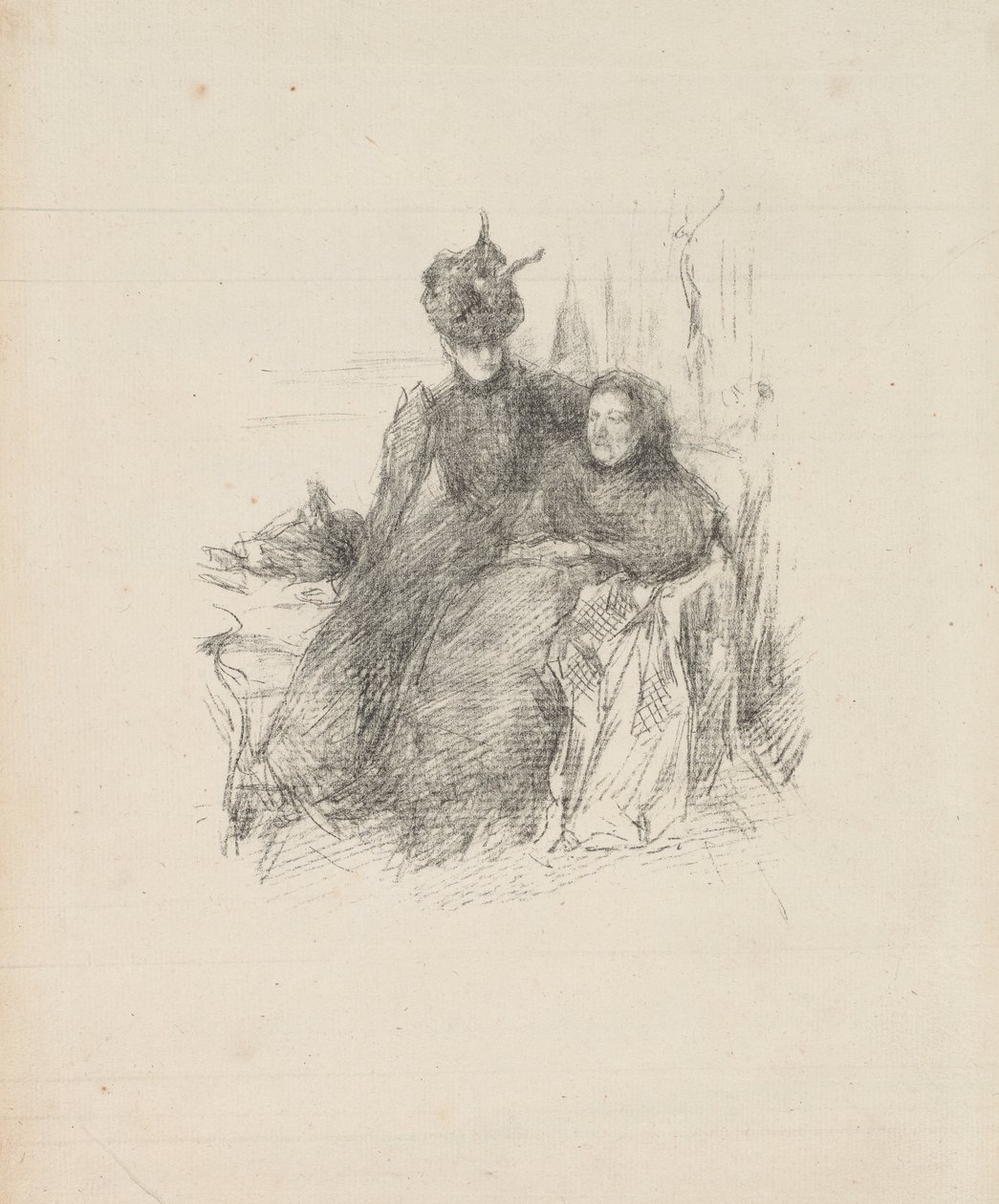 Anne ve kızı by James Abbott McNeill Whistler