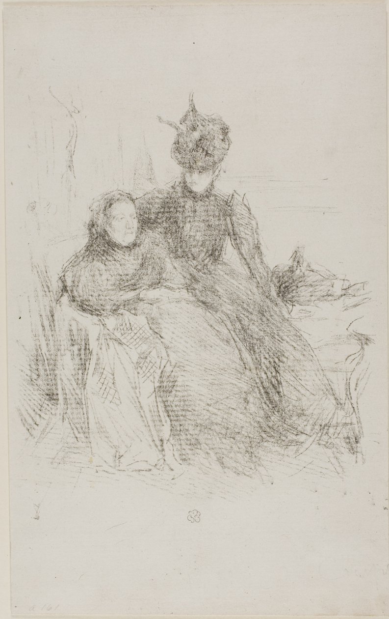 Anne ve kızı by James Abbott McNeill Whistler
