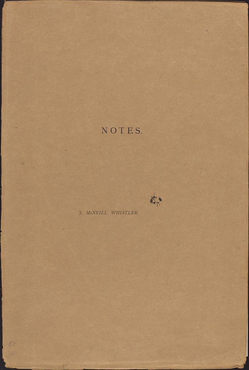notlar by James Abbott McNeill Whistler