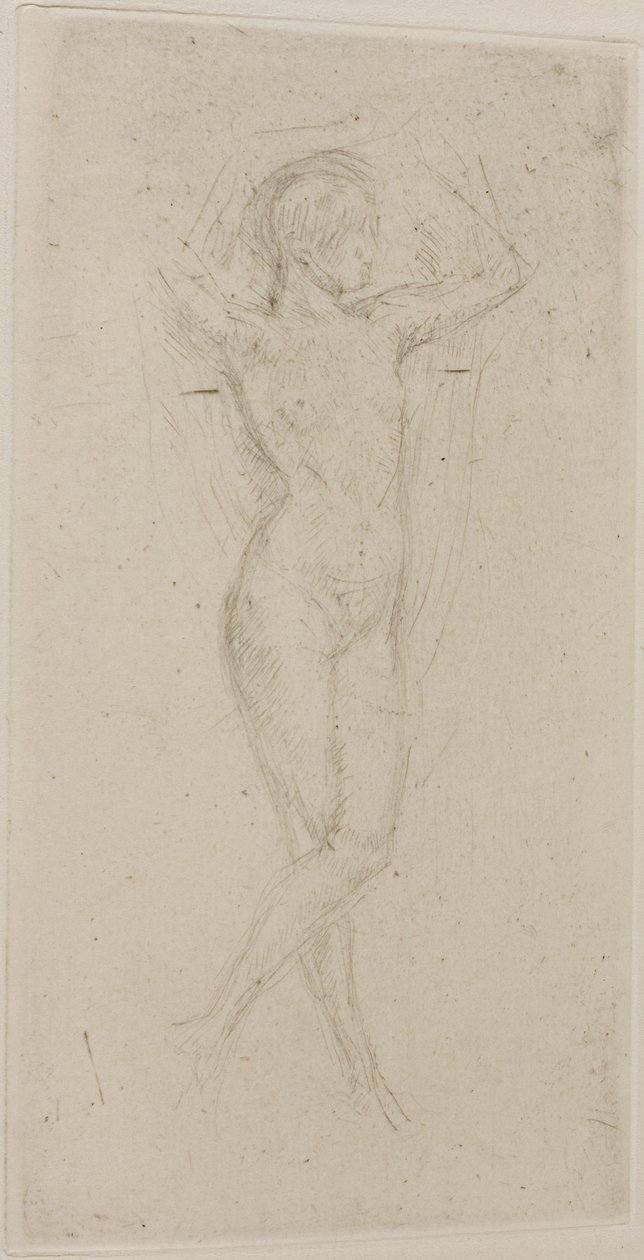 Çıplak Kız Kollarını Kaldırdı by James Abbott McNeill Whistler