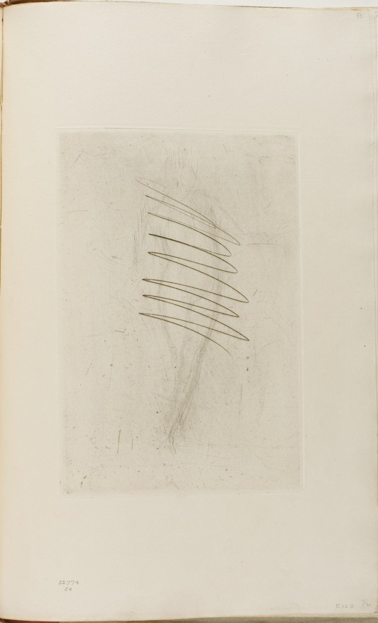 çıplak kadın ayakta, el, kalça by James Abbott McNeill Whistler
