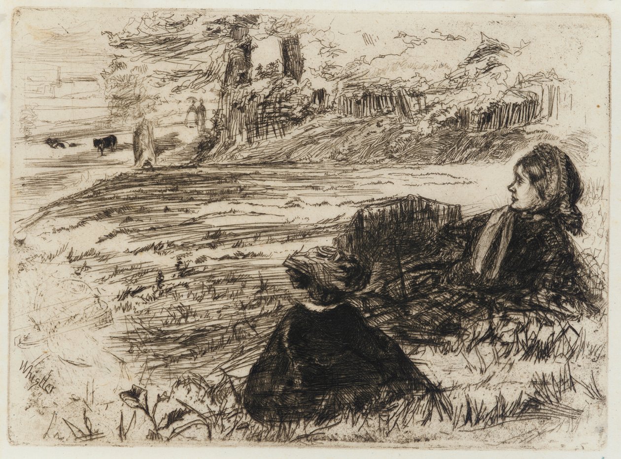 bakıcı ve çocuk by James Abbott McNeill Whistler