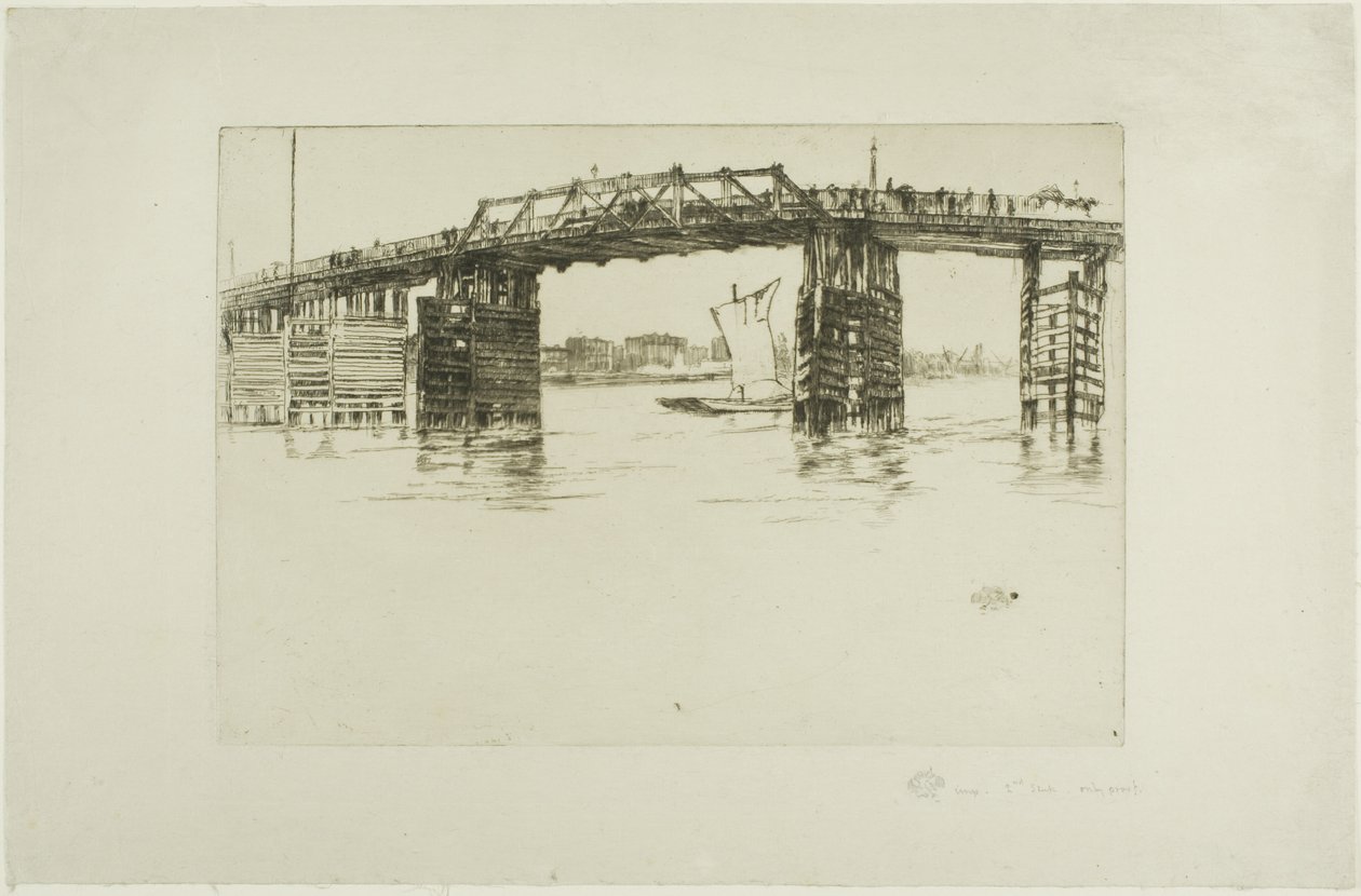 Eski Battersea Köprüsü by James Abbott McNeill Whistler