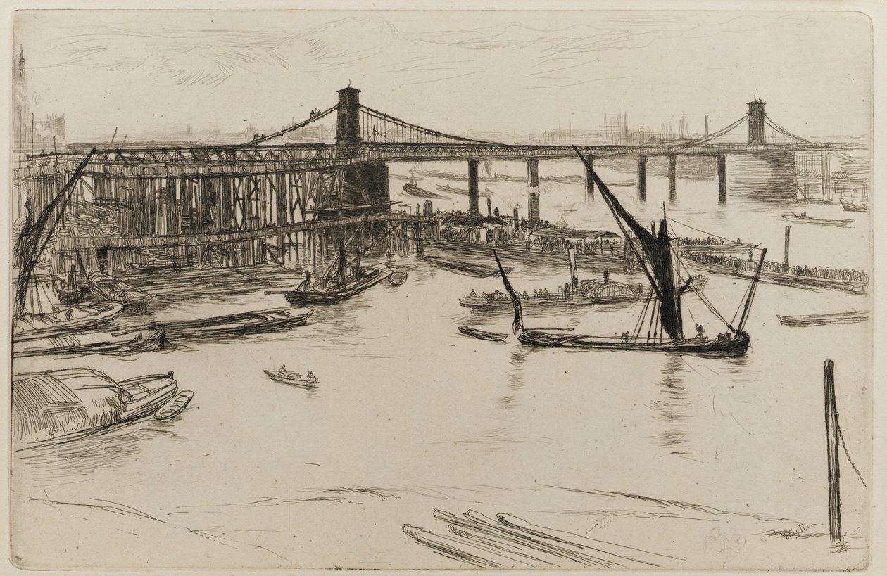Eski Hungerford Köprüsü by James Abbott McNeill Whistler