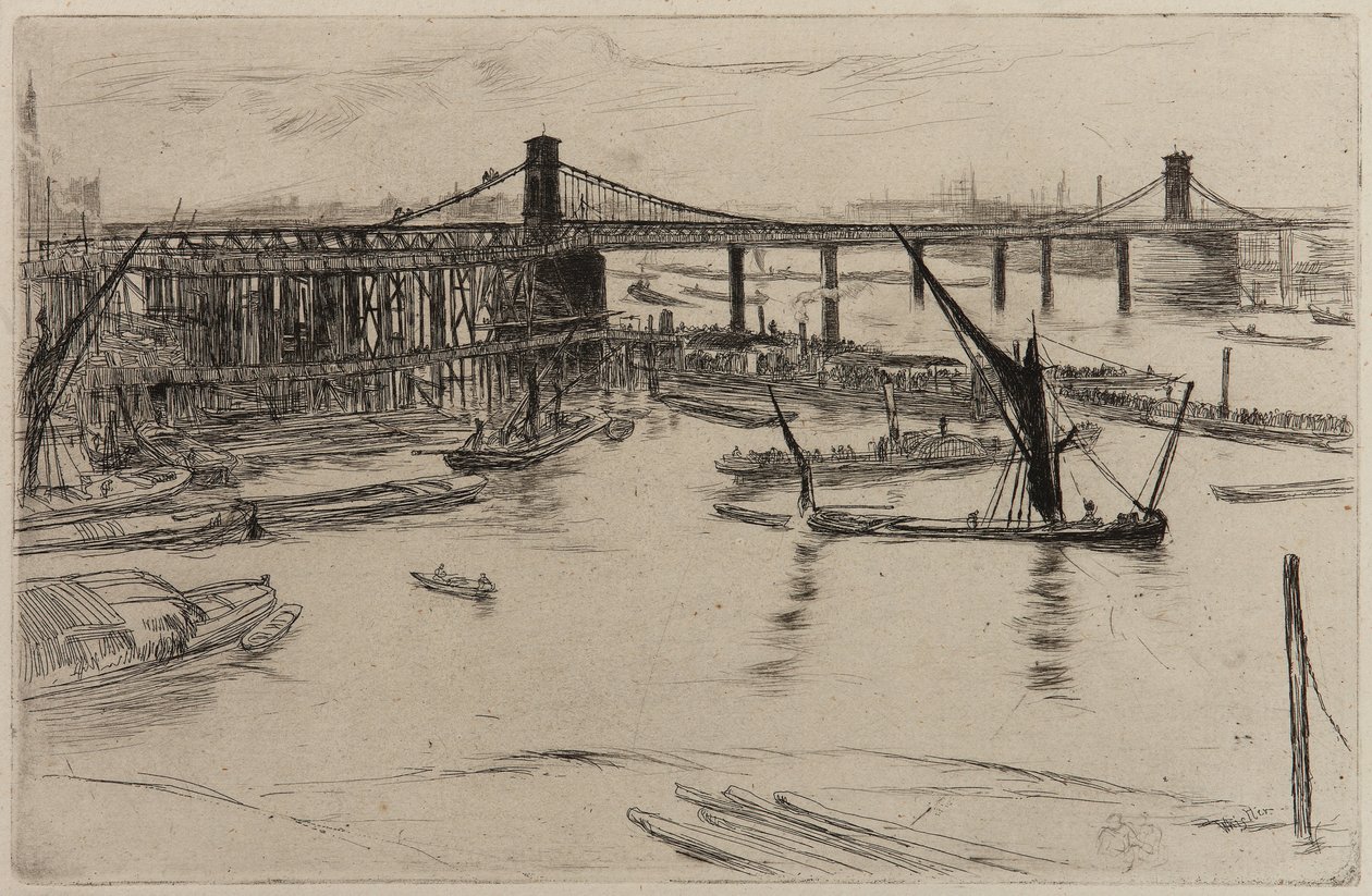 Eski Hungerford Köprüsü by James Abbott McNeill Whistler