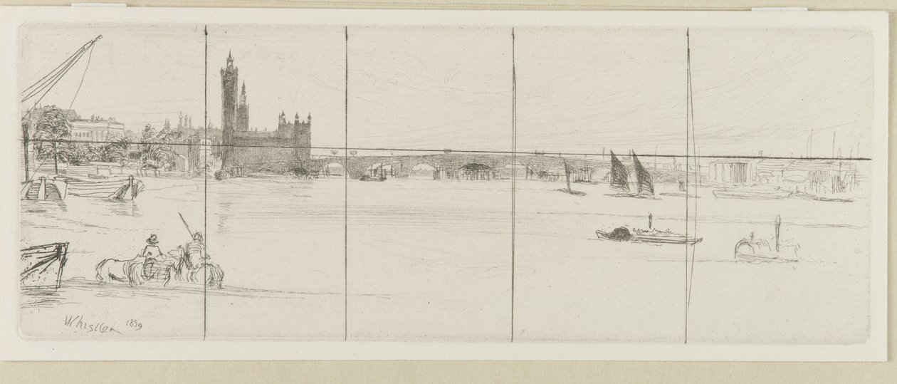 Eski Westminster Köprüsü by James Abbott McNeill Whistler