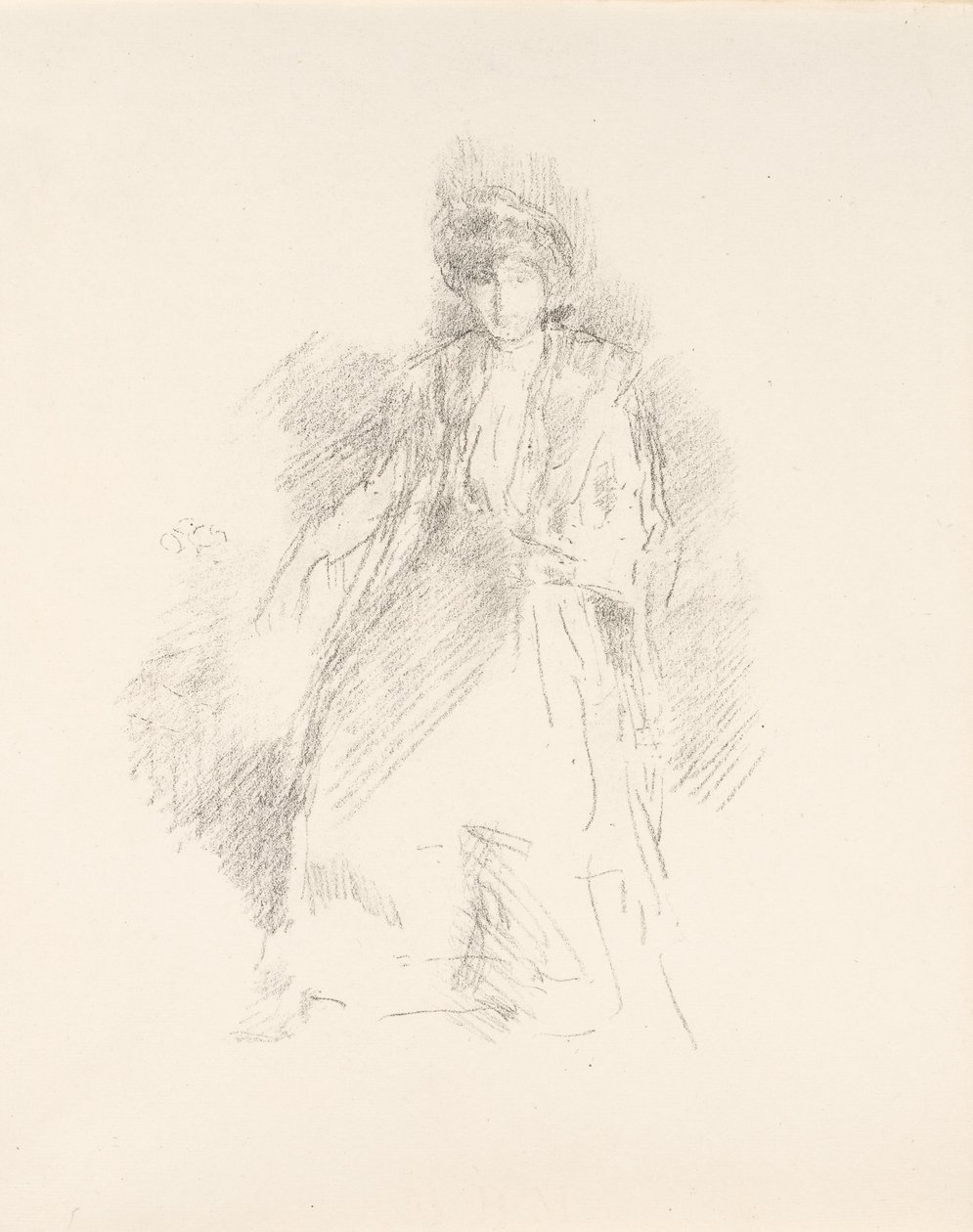 Şapka Takan Genç Bir Kadının Portresi [Miss Seaton] by James Abbott McNeill Whistler