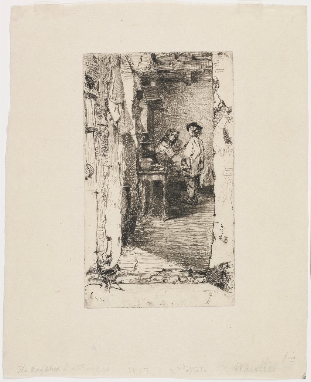 Bez Toplayıcılar, Mouffetard Bölgesi, Paris by James Abbott McNeill Whistler
