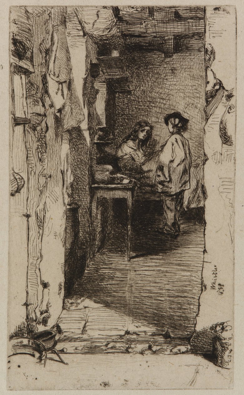 Bez Toplayıcılar, Mouffetard Bölgesi, Paris by James Abbott McNeill Whistler