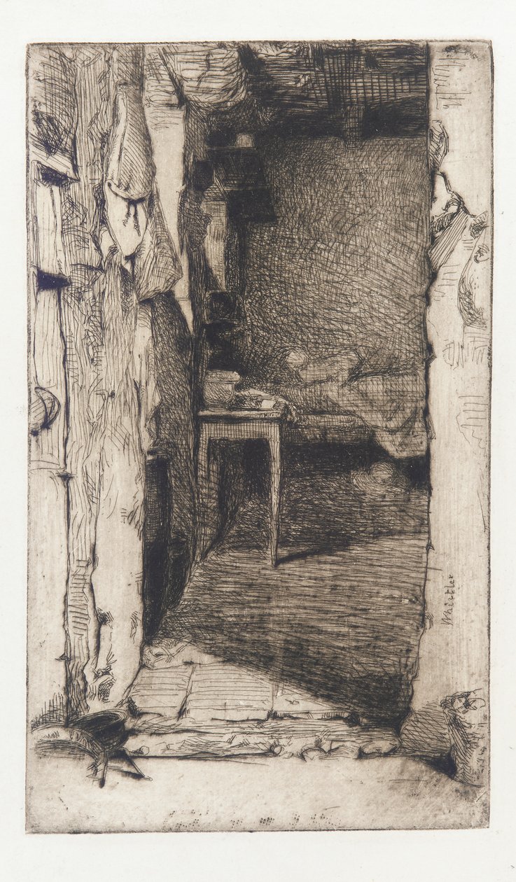 Bez Toplayıcılar, Mouffetard Bölgesi, Paris by James Abbott McNeill Whistler