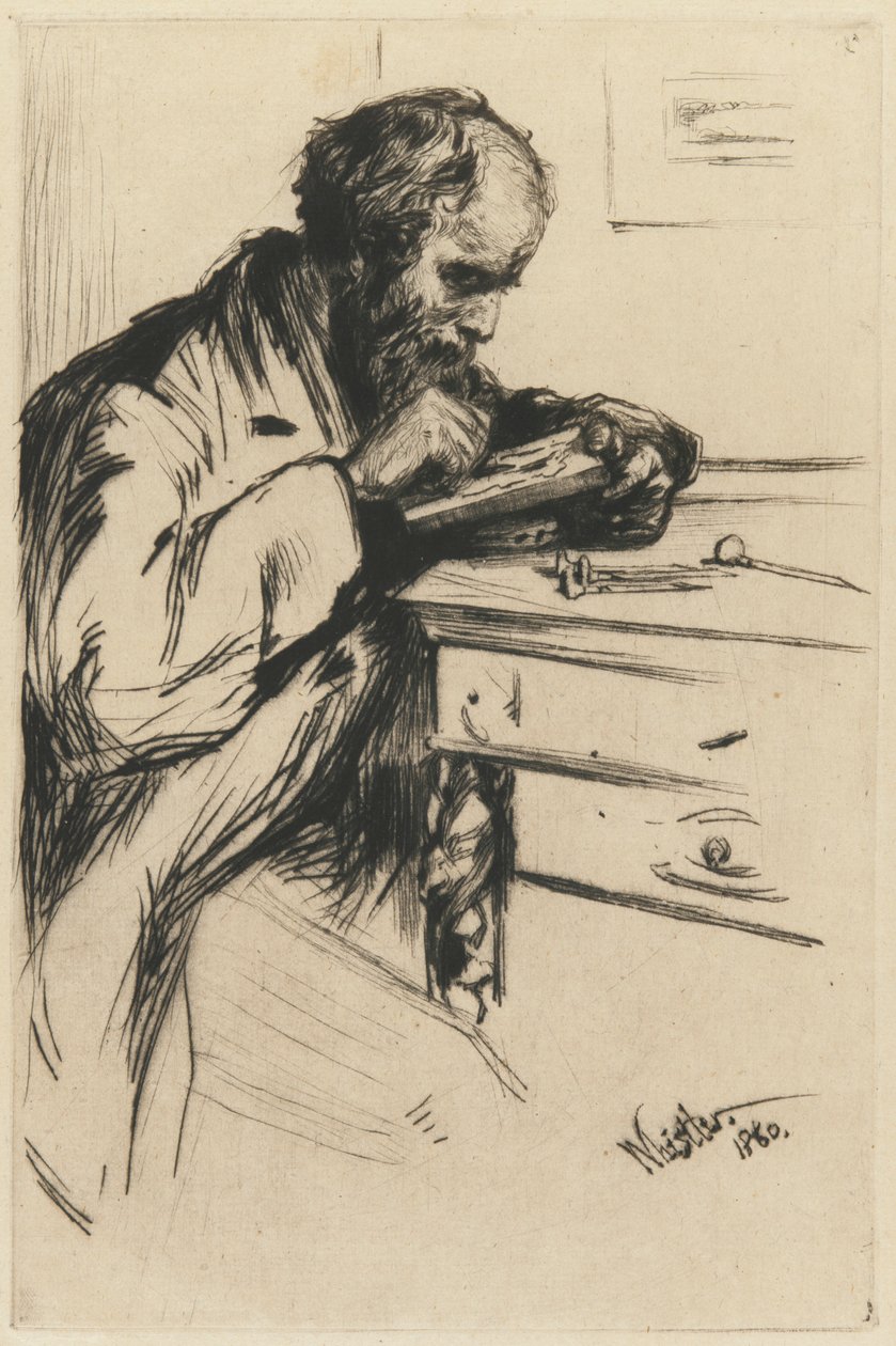 Riault (Tahta Oymacısı) by James Abbott McNeill Whistler