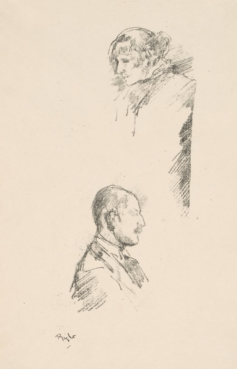 Bayan Philip ve Bay A. Studd'ın Eskizleri by James Abbott McNeill Whistler
