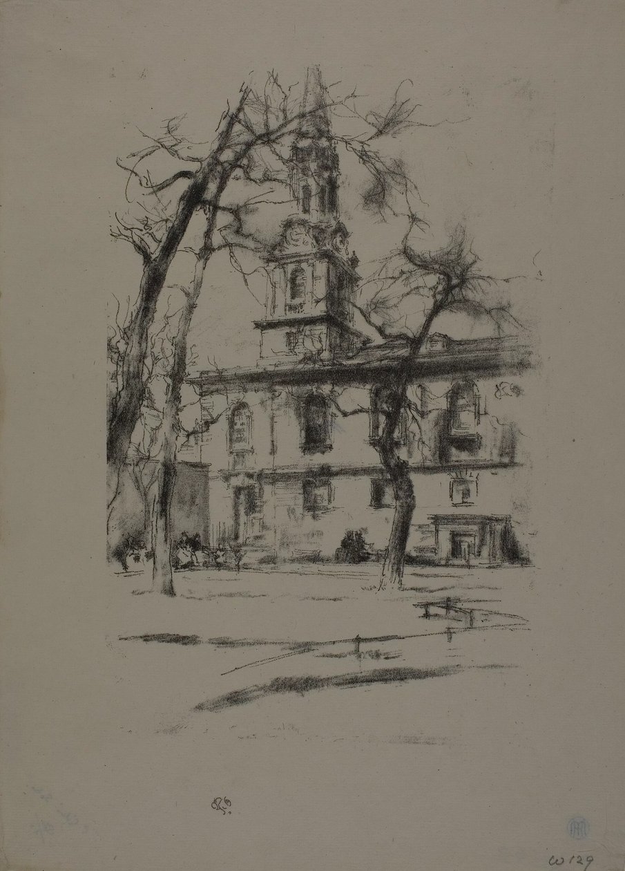 St. Giles-in-the-Fields by James Abbott McNeill Whistler