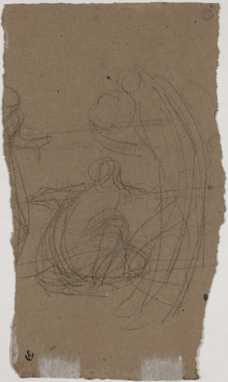 "Mavi ve Yeşil Varyasyonlar" için Çalışma [verso] by James Abbott McNeill Whistler