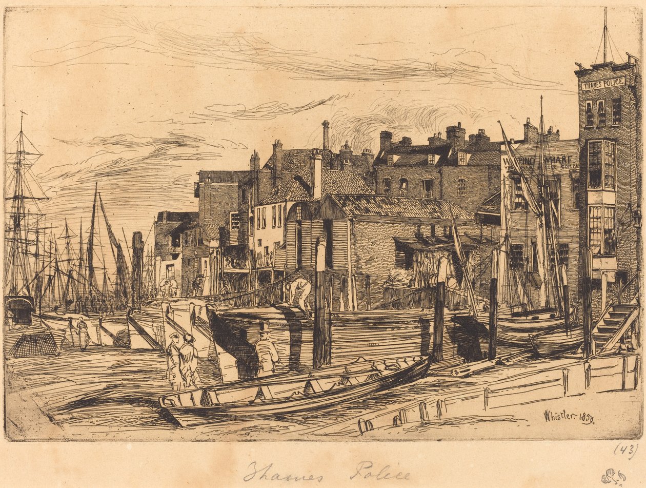 Thames Polisi by James Abbott McNeill Whistler