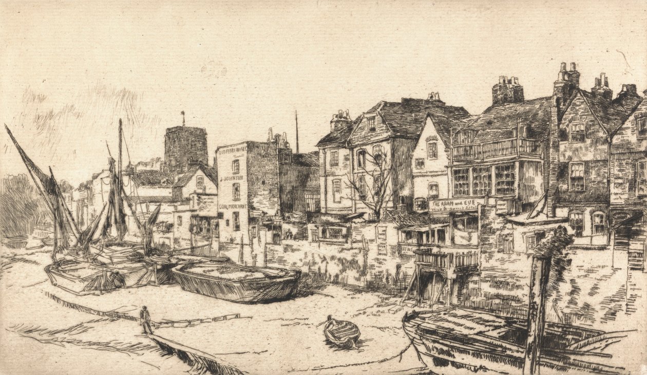 Adem ve Havva Tavern, Eski Chelsea by James Abbott McNeill Whistler