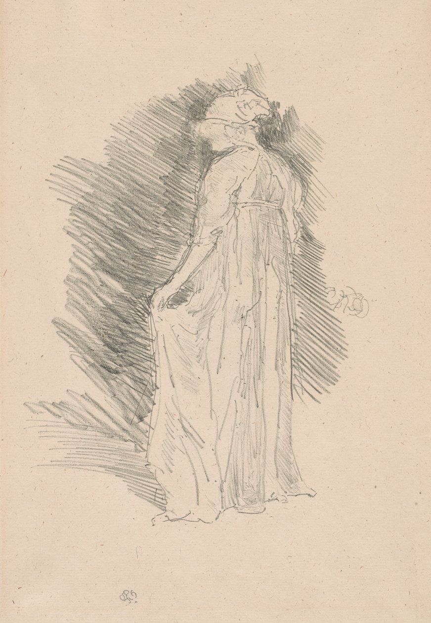 Draped Figür, Arkadan Görünüm by James Abbott McNeill Whistler