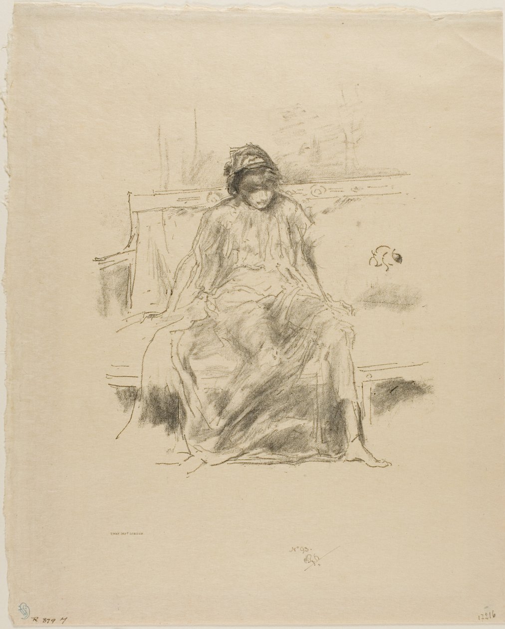 Draped Figür, Oturan by James Abbott McNeill Whistler