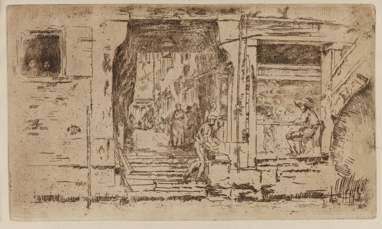 Balık Dükkanı, Venedik by James Abbott McNeill Whistler