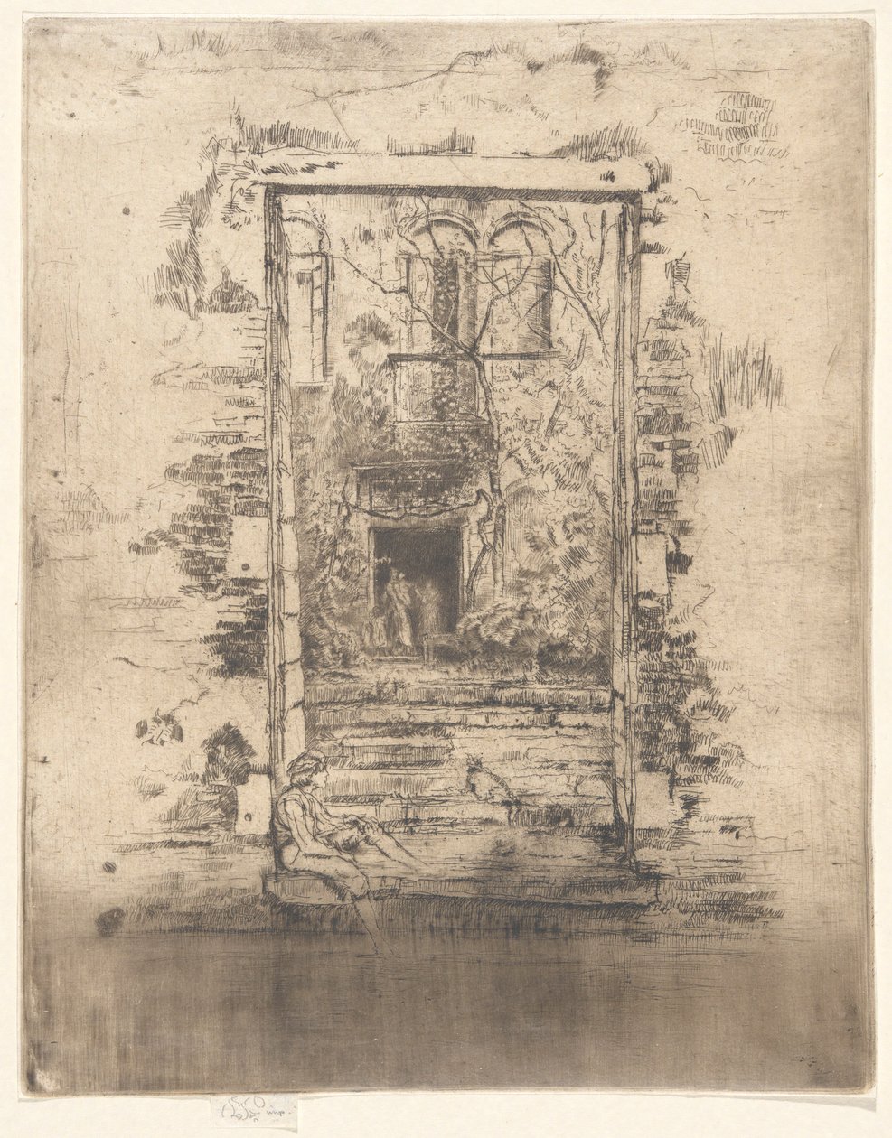 İkinci Venedik Setinden Bahçe (Yirmi Altı Gravür Seti) by James Abbott McNeill Whistler