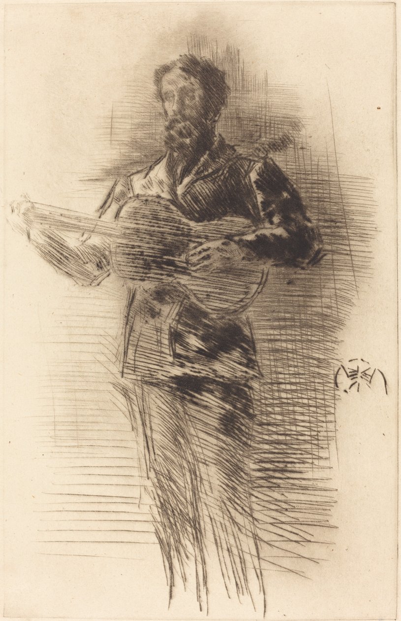 gitarist by James Abbott McNeill Whistler