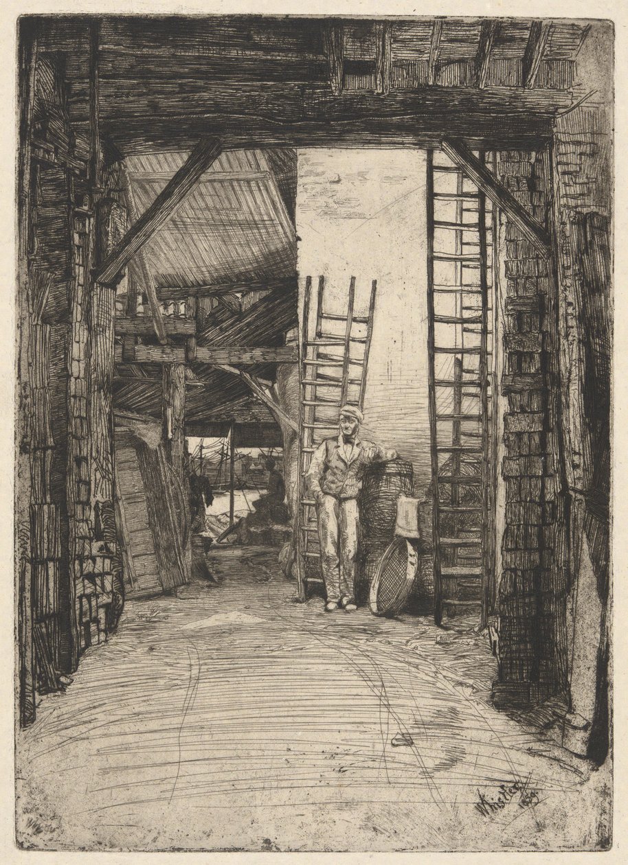 Kireç Yakıcı, Thames Setinden (Thames ve Diğer Konulardaki Sahnelerin On Altı Gravür Serisi) by James Abbott McNeill Whistler