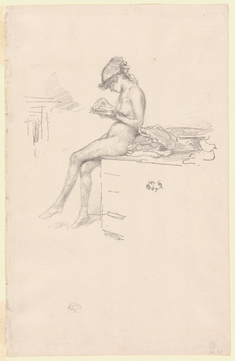 Küçük Çıplak Model, Okuma by James Abbott McNeill Whistler