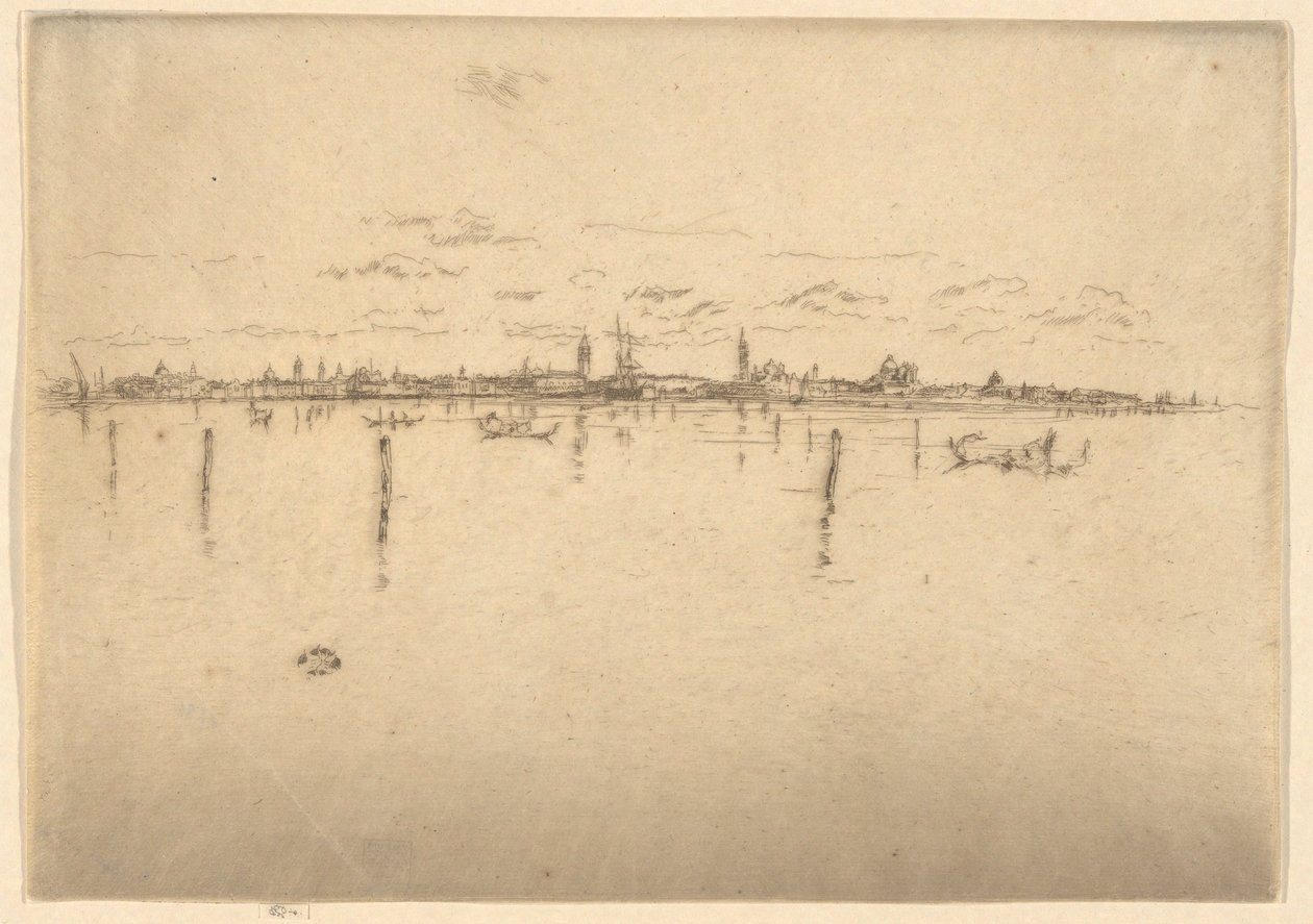 İlk Venedik Setinden Küçük Venedik (Venedik, On İki Gravür Serisi) by James Abbott McNeill Whistler