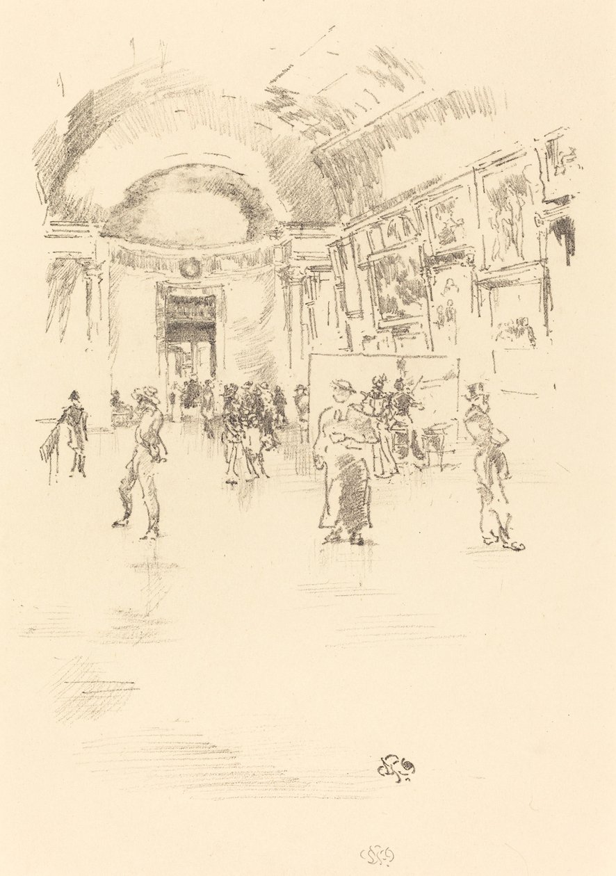 Uzun Galeri, Louvre by James Abbott McNeill Whistler