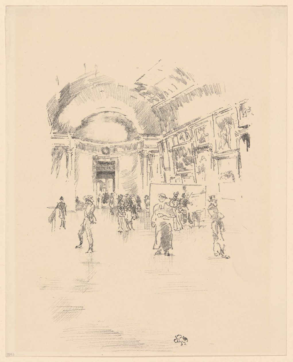 Uzun Galeri, Louvre by James Abbott McNeill Whistler