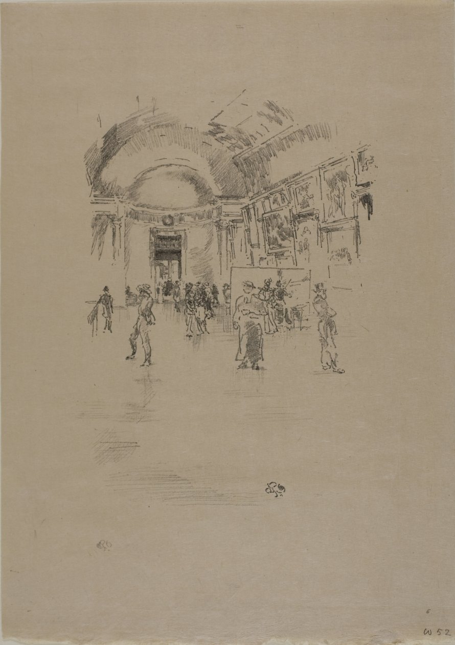 Uzun Galeri, Louvre by James Abbott McNeill Whistler