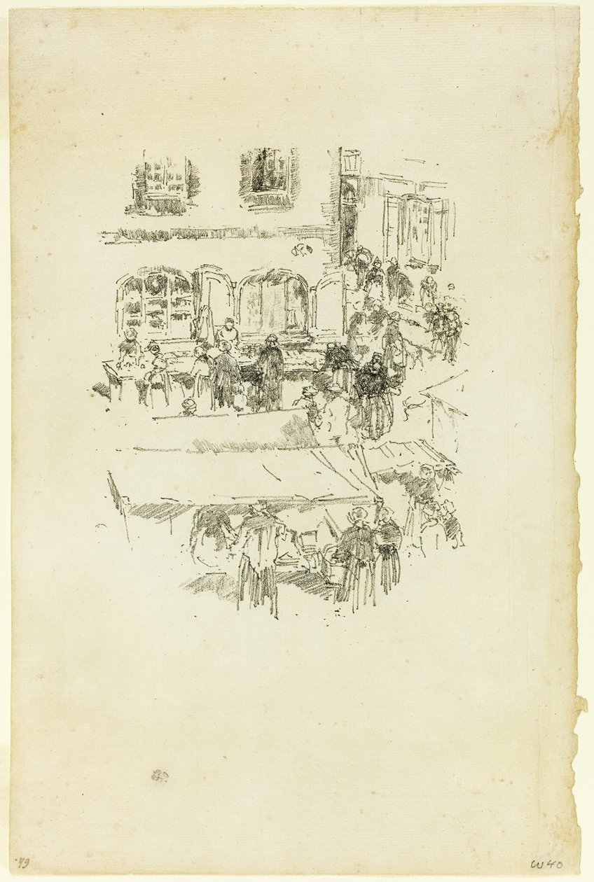 Pazar yeri, Vitre by James Abbott McNeill Whistler