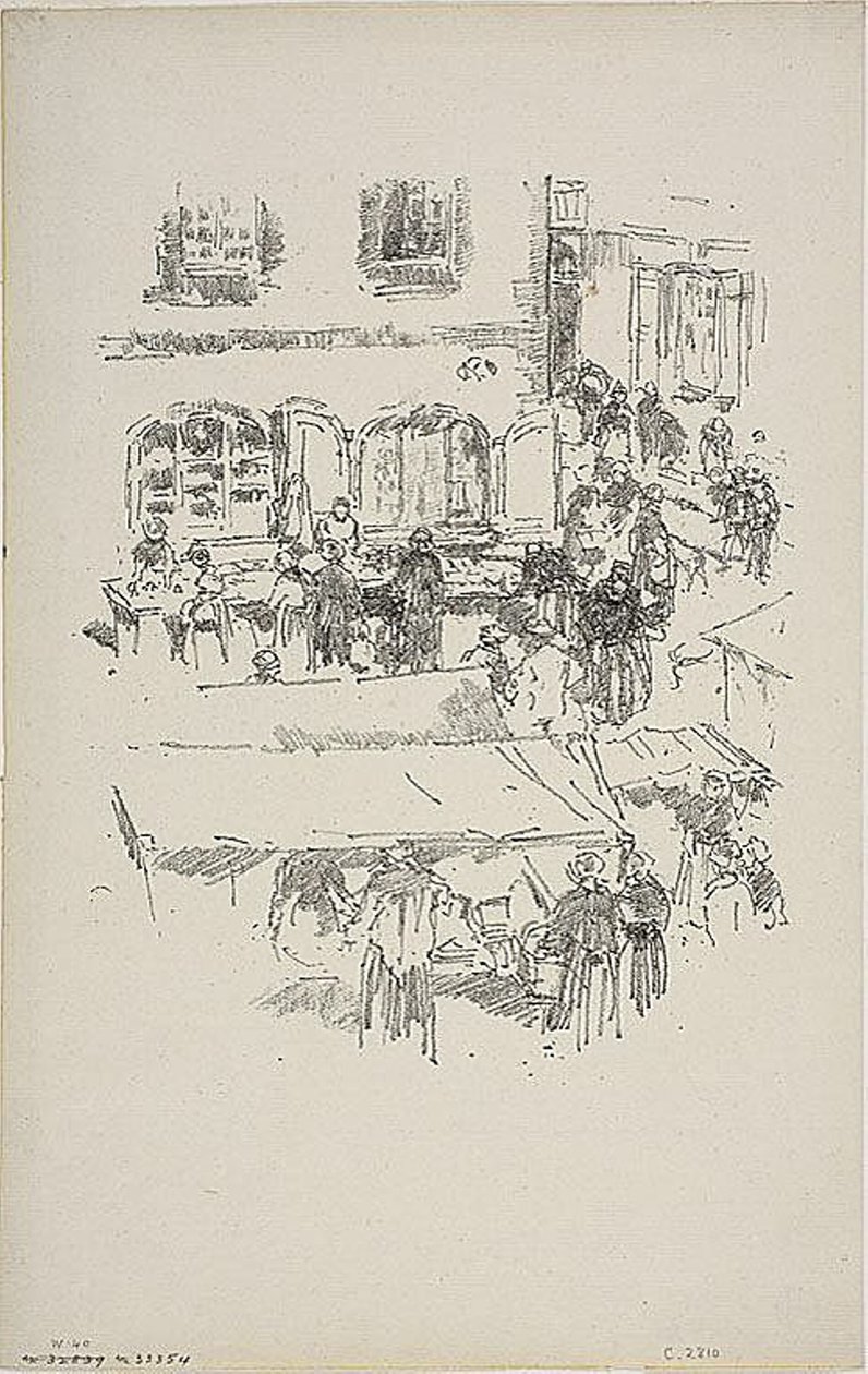 Pazar yeri, Vitre by James Abbott McNeill Whistler