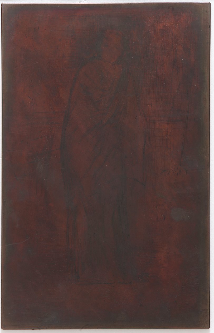 Dinlenme Modeli: Baskı plakası/blok by James Abbott McNeill Whistler