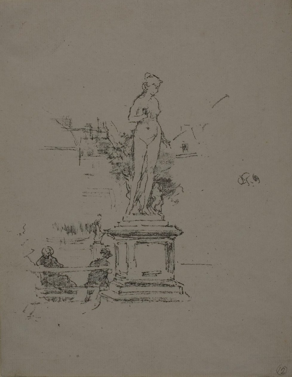 Heykel, Lüksemburg Bahçeleri by James Abbott McNeill Whistler