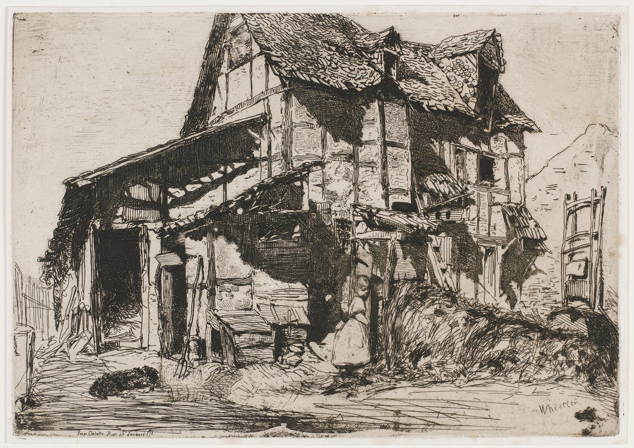 Güvensiz Apartman. Doğadan On İki Gravürden Biri (Fransız Seti) by James Abbott McNeill Whistler