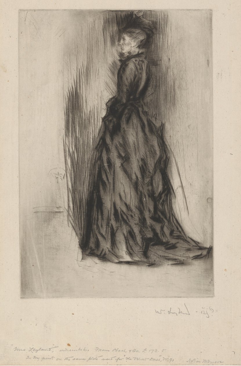 Kadife Elbise (Mrs. Leyland) by James Abbott McNeill Whistler