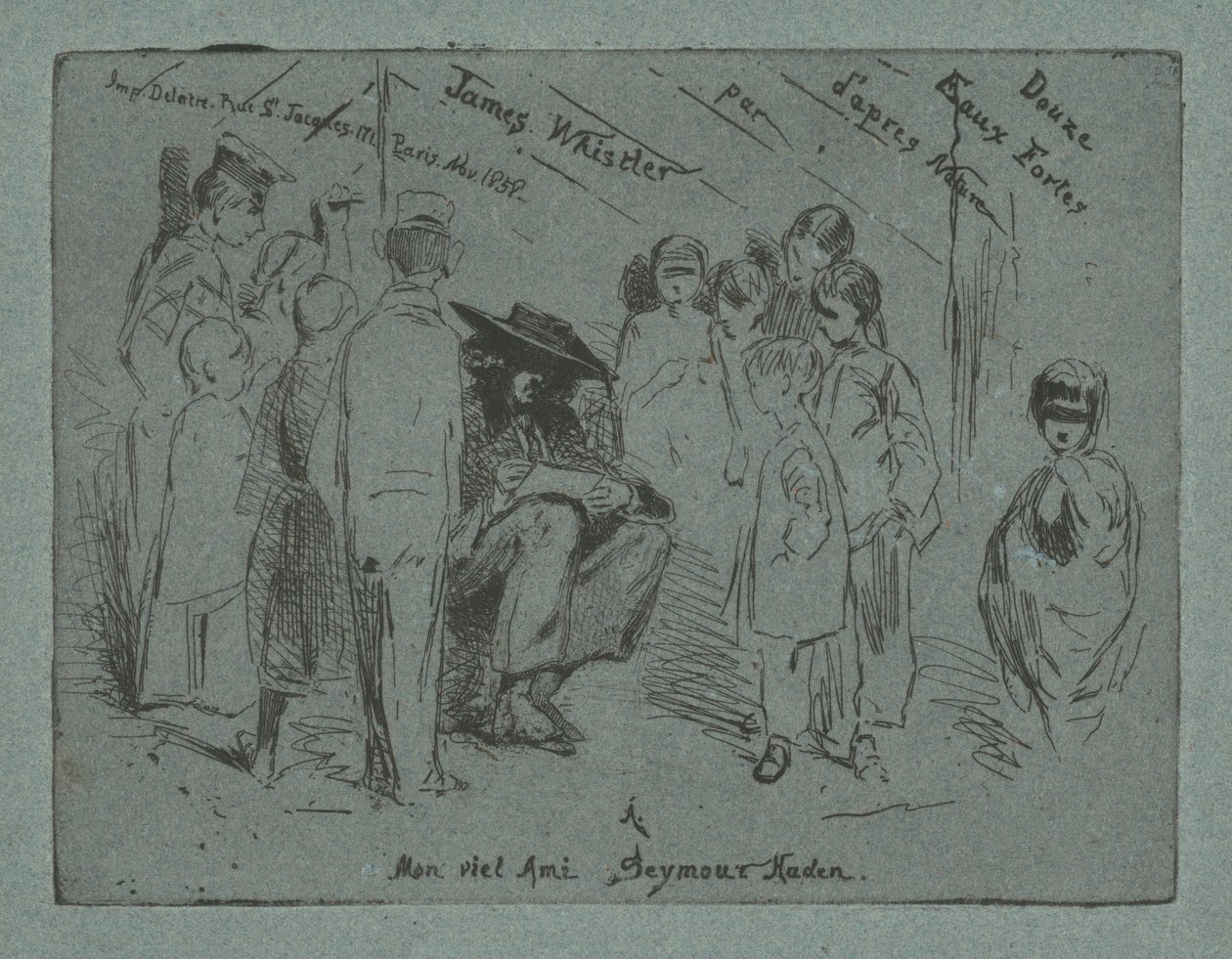 "Doğadan On İki Gravür" için Başlık Sayfası by James Abbott McNeill Whistler