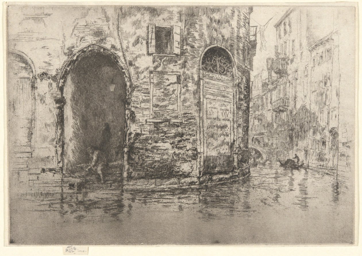 Birinci Venedik Setinden İki Kapı (Venedik, On İki Gravür Serisi) by James Abbott McNeill Whistler