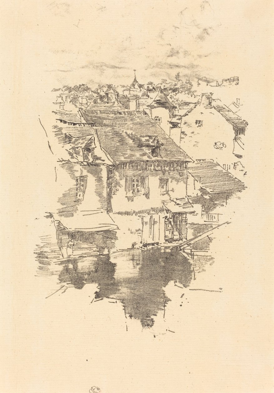 Vitré: Kanal by James Abbott McNeill Whistler