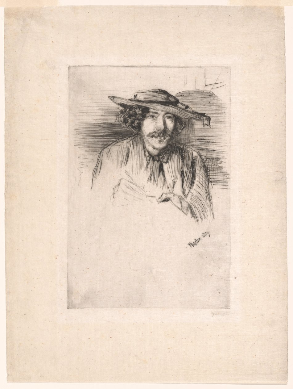 şapkalı ıslık by James Abbott McNeill Whistler