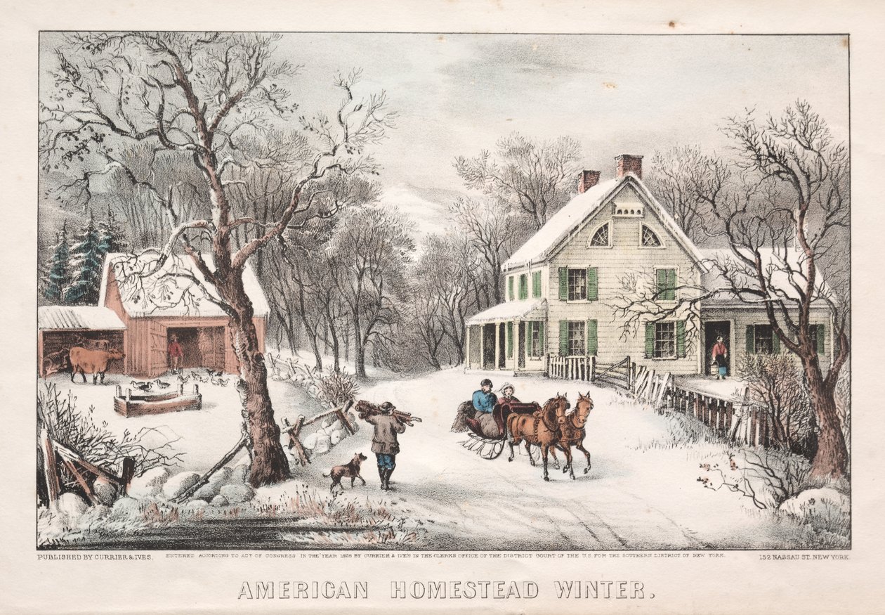 Amerikan Çiftliği, Kış by James Merritt Ives
