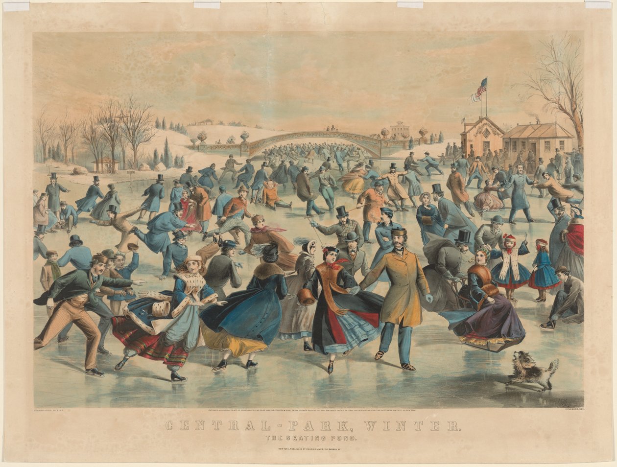 Central Park, Kış: Skating Pond by James Merritt Ives