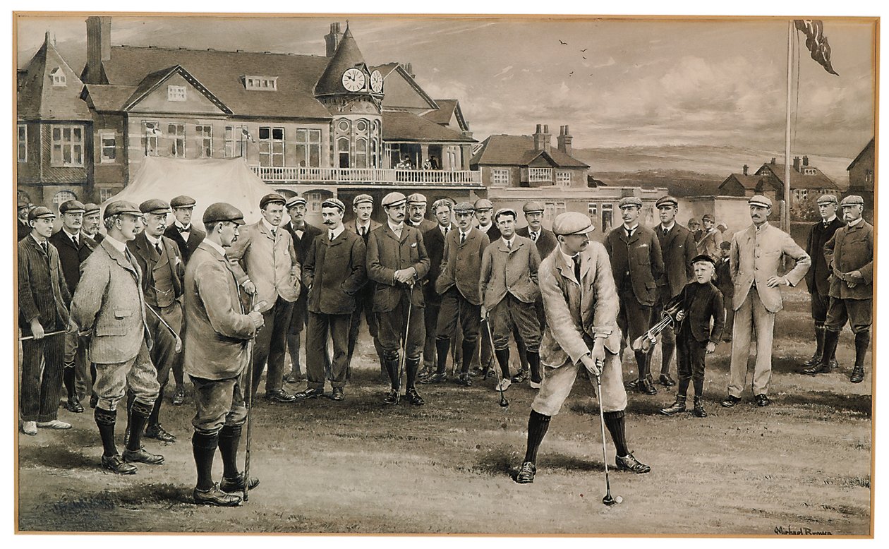 1902 Uluslararası Golf Maçı (kağıt üzerinde kurşun kalem ve gri yıkama) (ayrıca bkz. 2413665) by James Michael Brown
