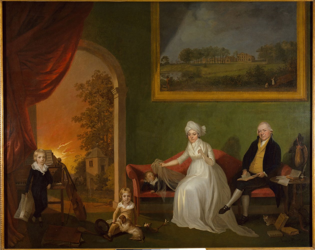 Robert Mynors ve Ailesinin Portresi, 1797. by James Millar
