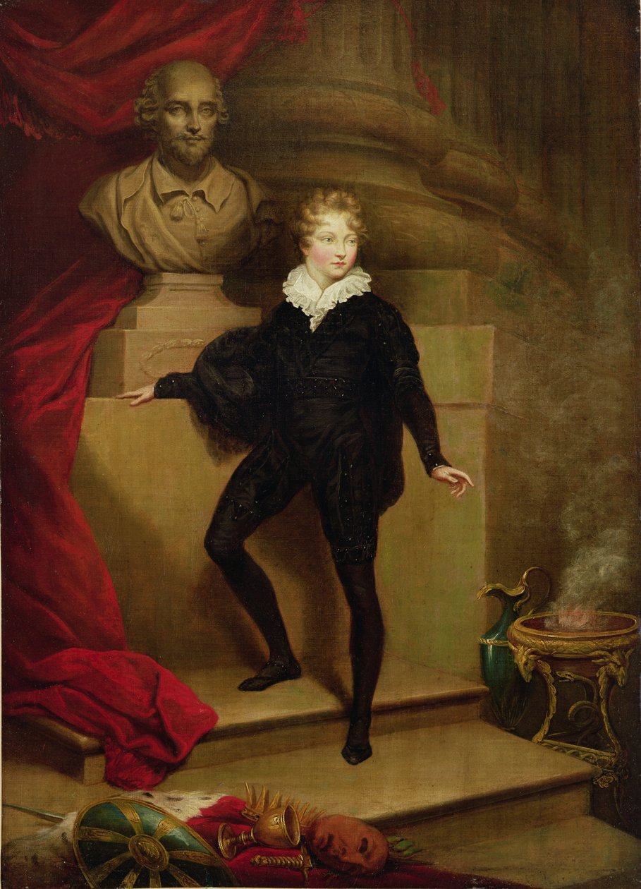 Bir Shakespeare büstünden önce Hamlet olarak Usta Betty, 1804-06 dolayları by James Northcote