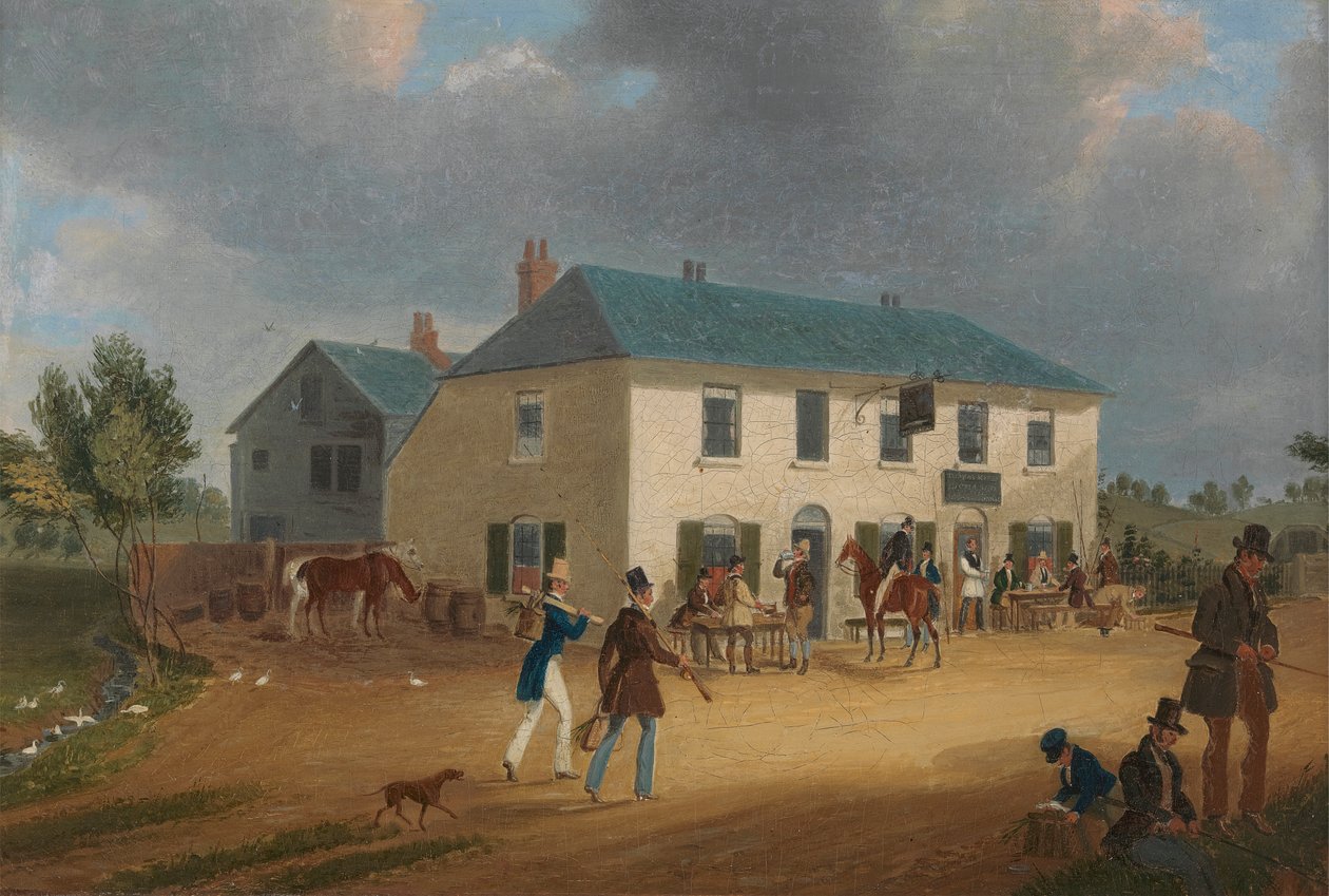 Ponders End, Middlesex'teki Pike and Anchor Inn'in dışında by James Pollard