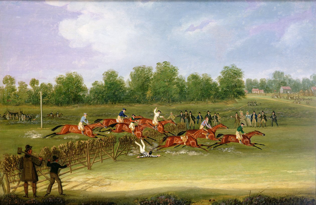 St Albans Tally-Ho Stakes, 22 Mayıs 1834 (tuval üzerine yağlı boya) by James Pollard
